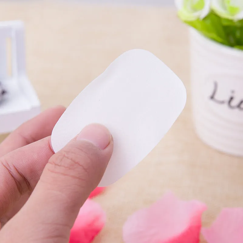 20pcs/box Portable Outdoor Travel Soap Paper Washing Hand Bath Clean Scented Slice Sheets Disposable Boxes Soap Mini Paper Soap