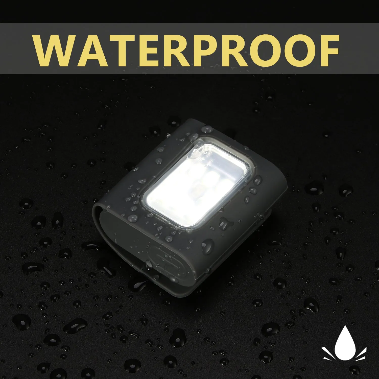 2Pack LED Running Lights Safety Light Gray Clip on Rechargeable