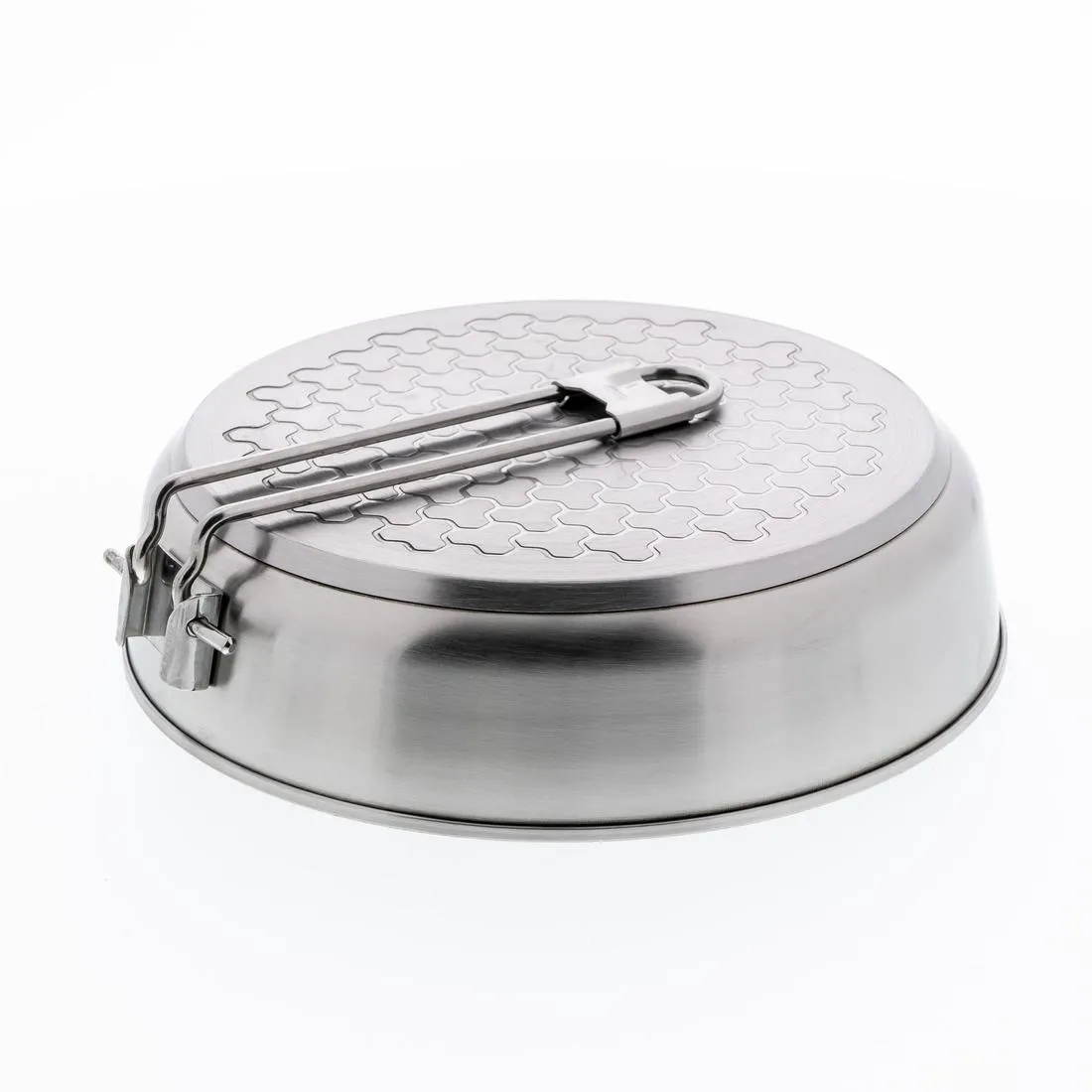 4-person stainless steel   non-stick camping cookset