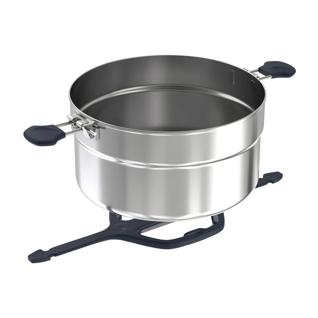 4-person stainless steel   non-stick camping cookset