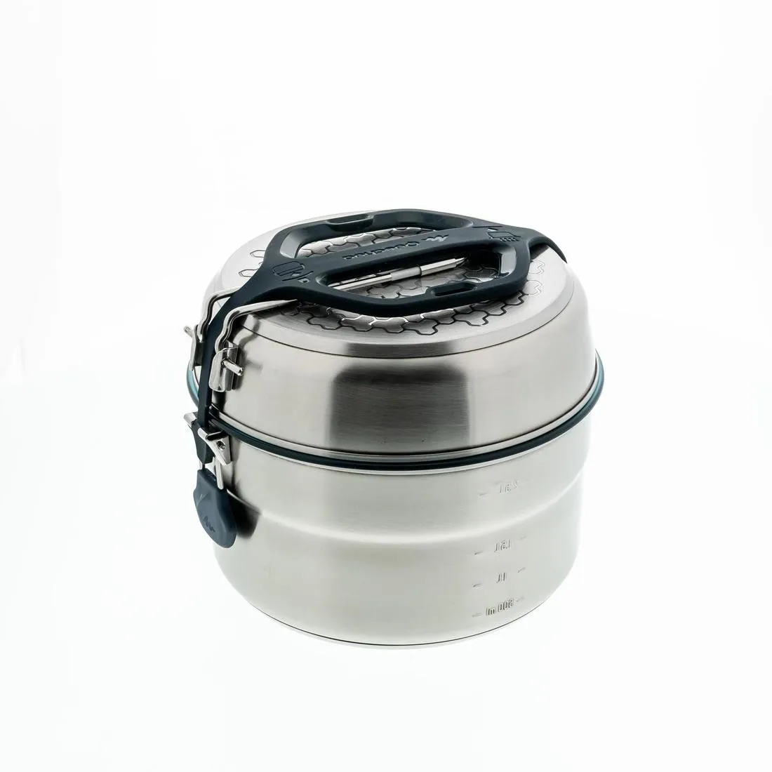 4-person stainless steel   non-stick camping cookset