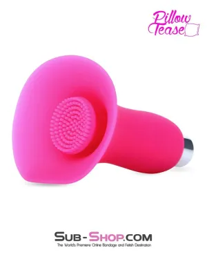 7081S      Vibrating Pink Silicone Breast Suction Cup with Nipple Stimulators Inside, Single
