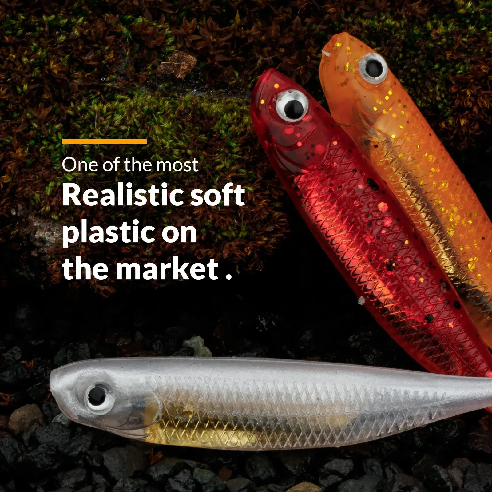 7cm 8cm 10cm Silicone Soft Baits Lifelike 3D Eyes Shad Fishing Lure Swimbait