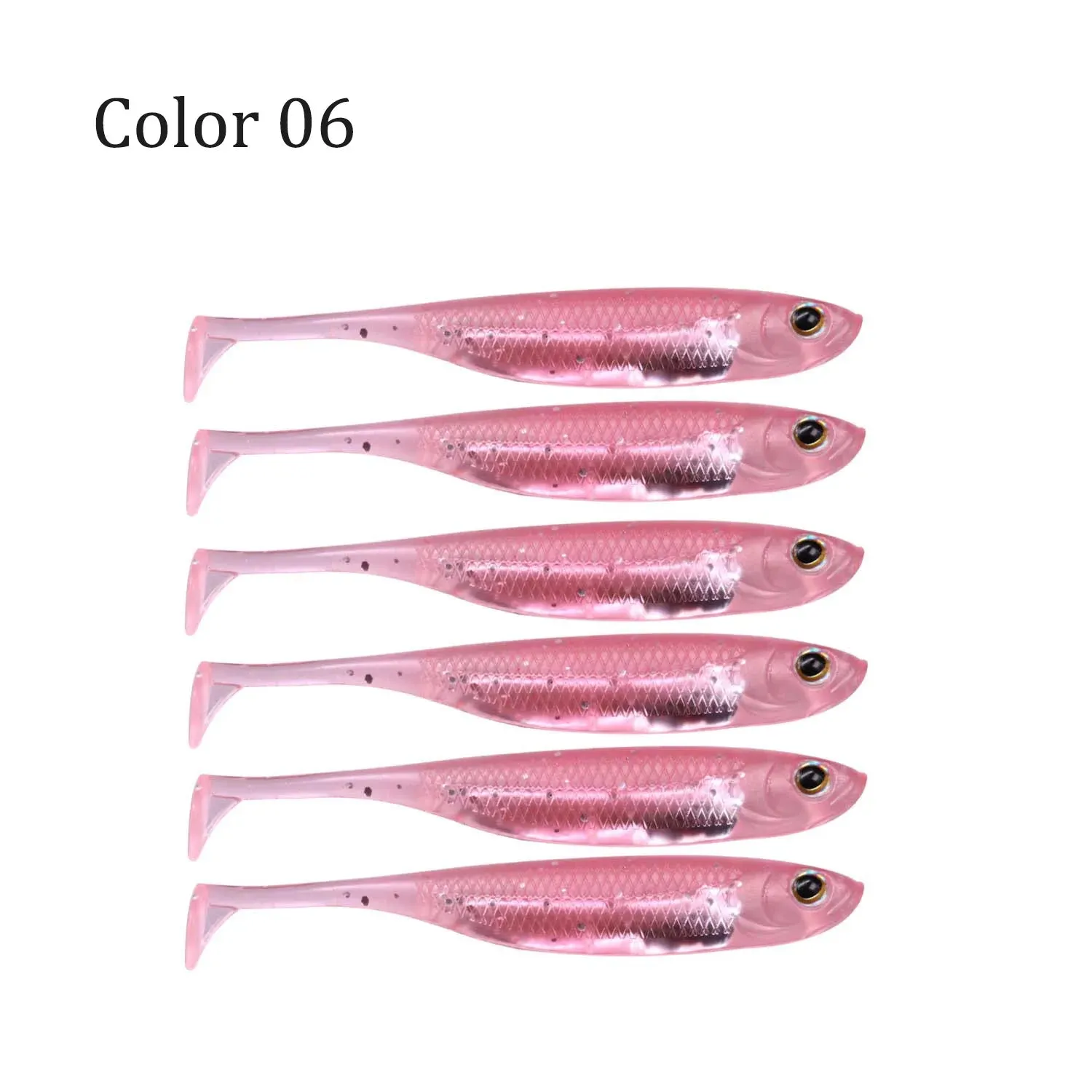 7cm 8cm 10cm Silicone Soft Baits Lifelike 3D Eyes Shad Fishing Lure Swimbait