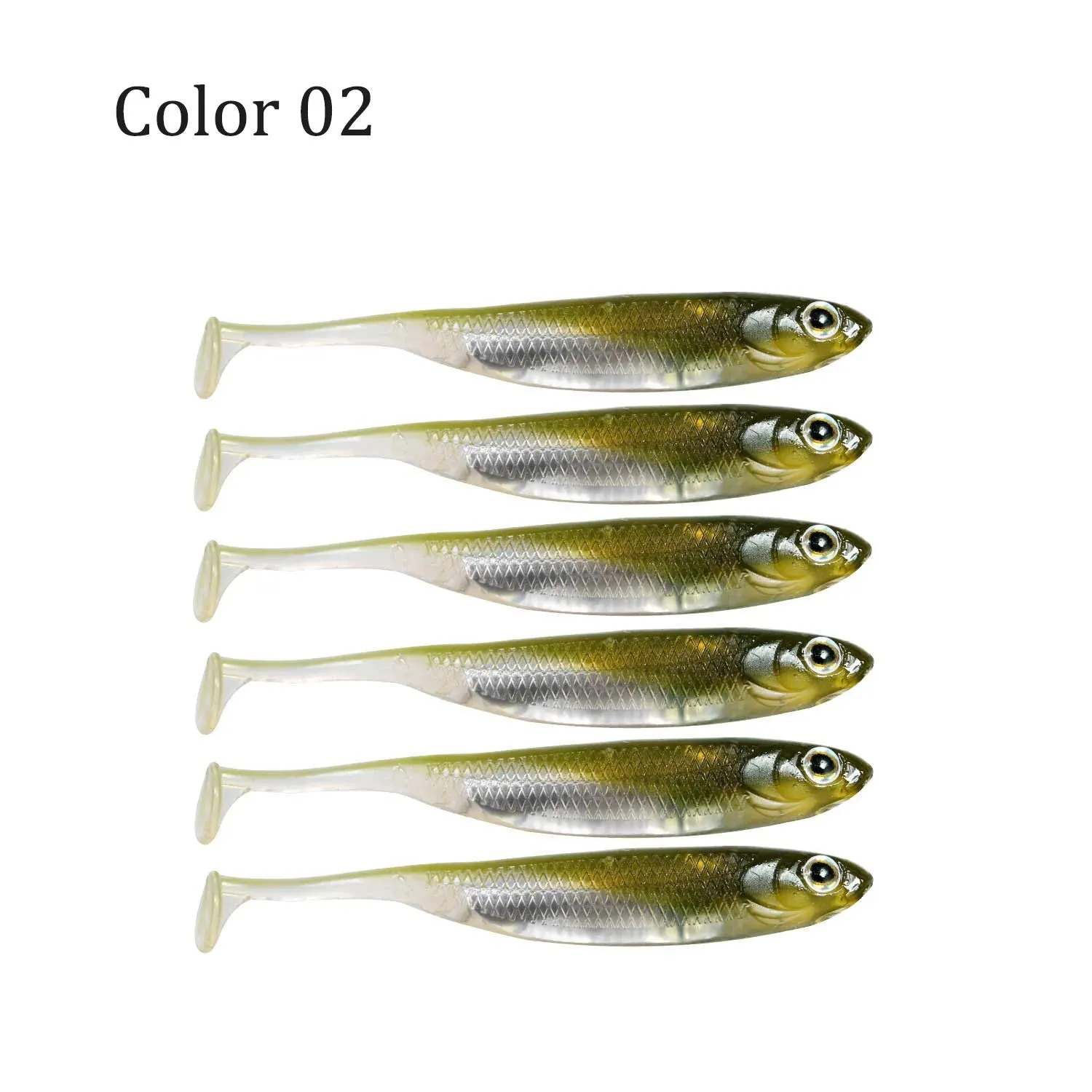 7cm 8cm 10cm Silicone Soft Baits Lifelike 3D Eyes Shad Fishing Lure Swimbait