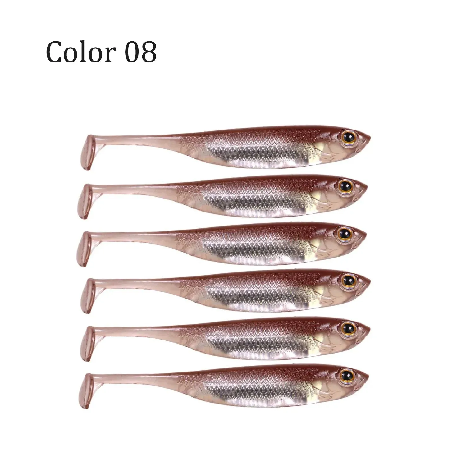 7cm 8cm 10cm Silicone Soft Baits Lifelike 3D Eyes Shad Fishing Lure Swimbait