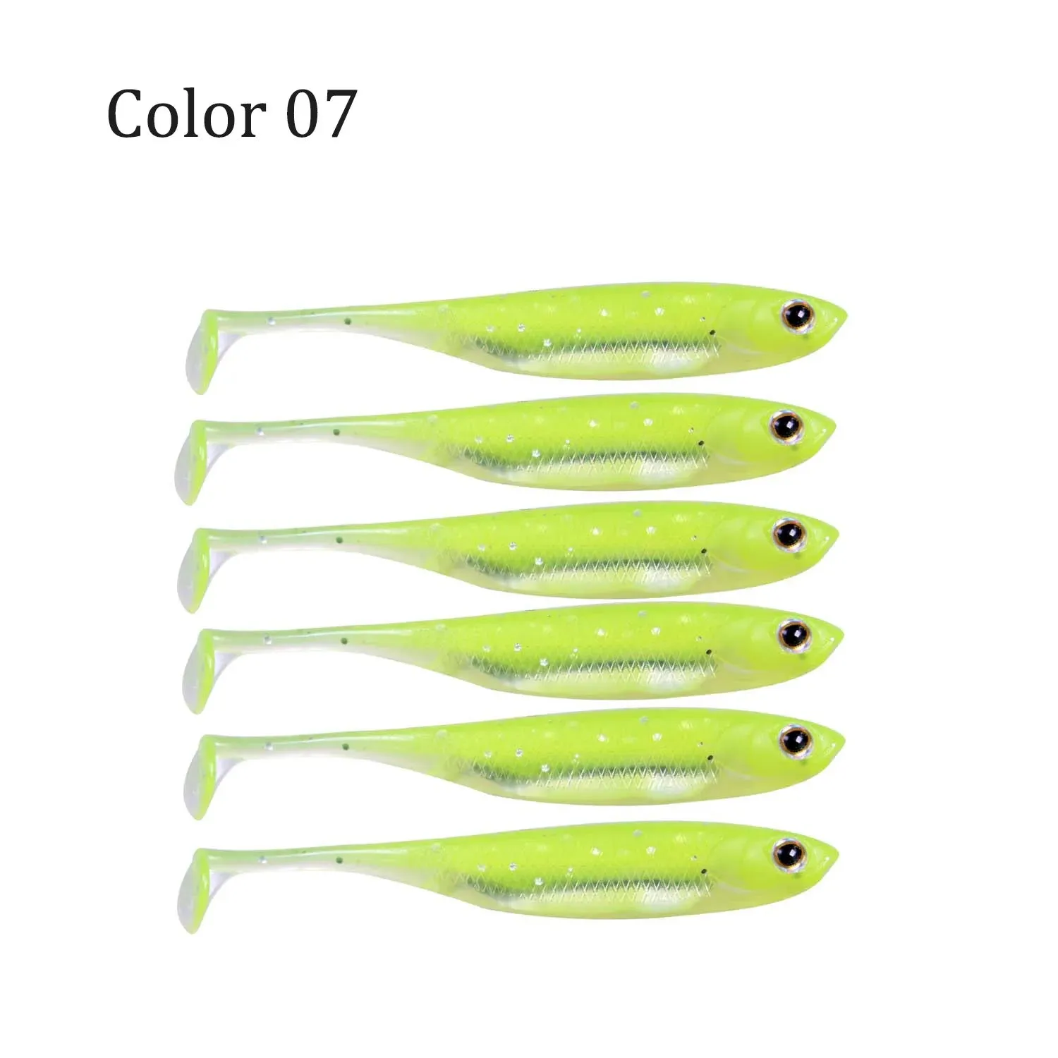 7cm 8cm 10cm Silicone Soft Baits Lifelike 3D Eyes Shad Fishing Lure Swimbait