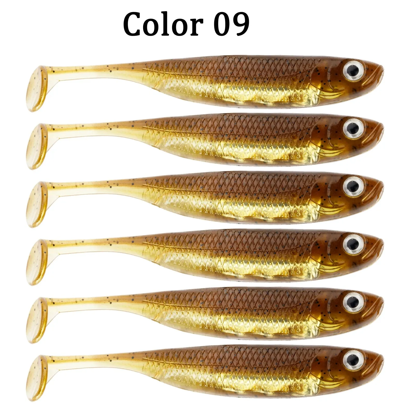 7cm 8cm 10cm Silicone Soft Baits Lifelike 3D Eyes Shad Fishing Lure Swimbait