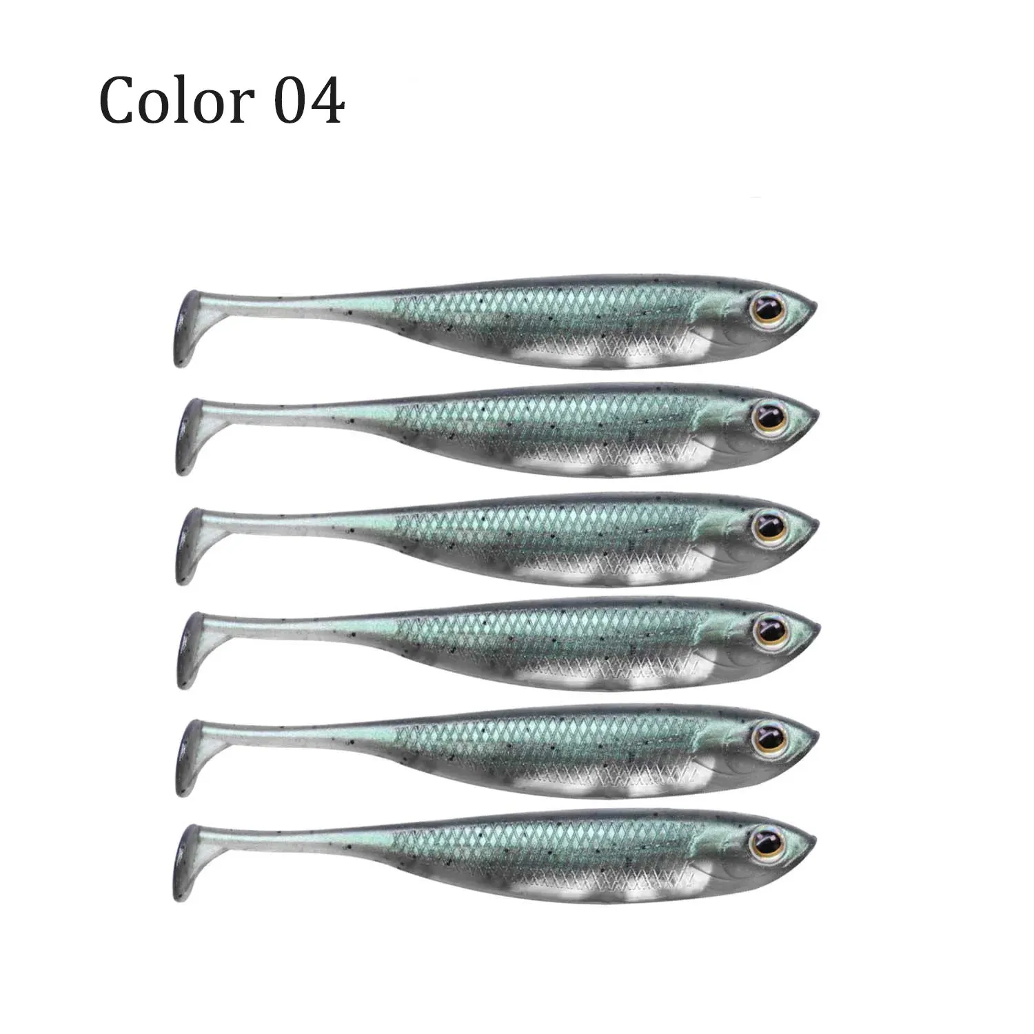 7cm 8cm 10cm Silicone Soft Baits Lifelike 3D Eyes Shad Fishing Lure Swimbait