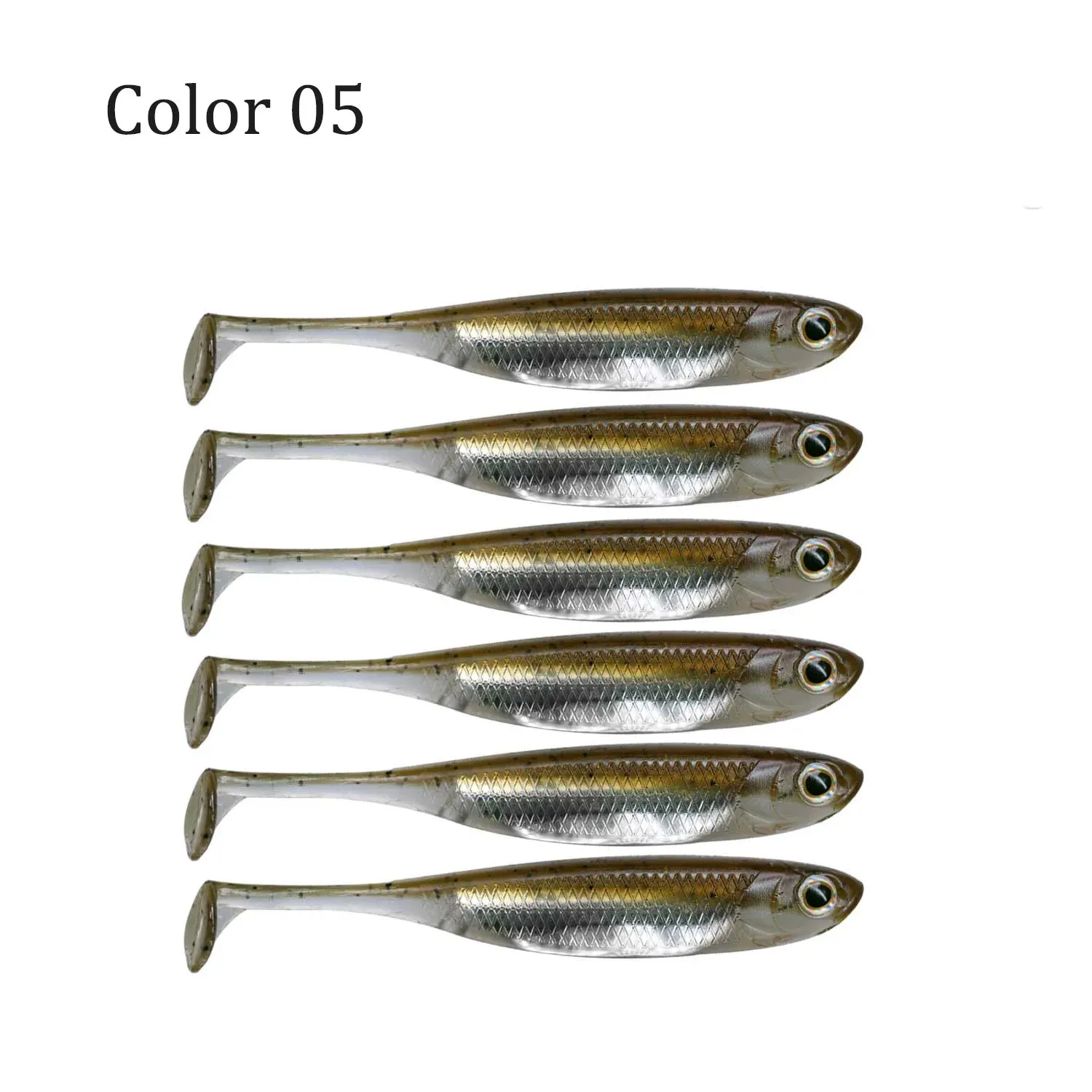 7cm 8cm 10cm Silicone Soft Baits Lifelike 3D Eyes Shad Fishing Lure Swimbait