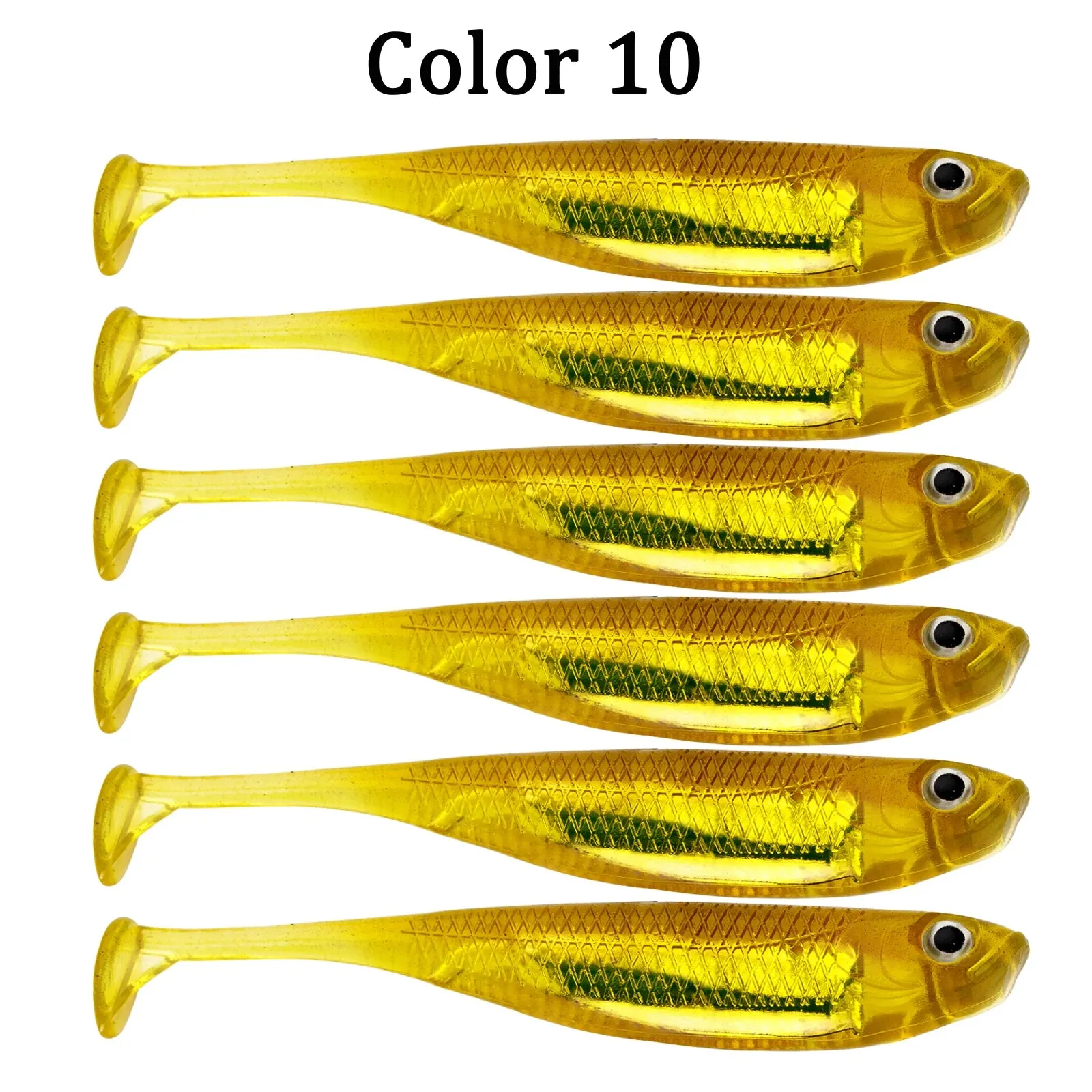 7cm 8cm 10cm Silicone Soft Baits Lifelike 3D Eyes Shad Fishing Lure Swimbait