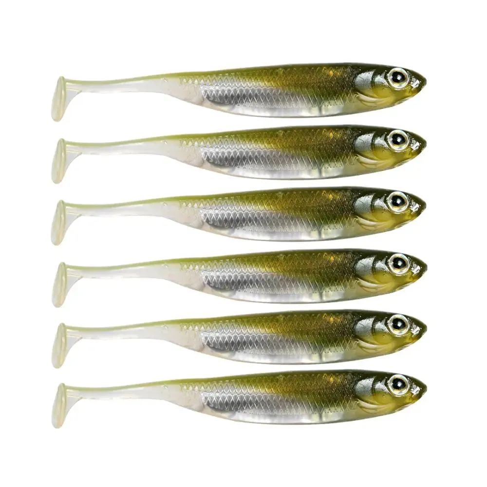 7cm 8cm 10cm Silicone Soft Baits Lifelike 3D Eyes Shad Fishing Lure Swimbait
