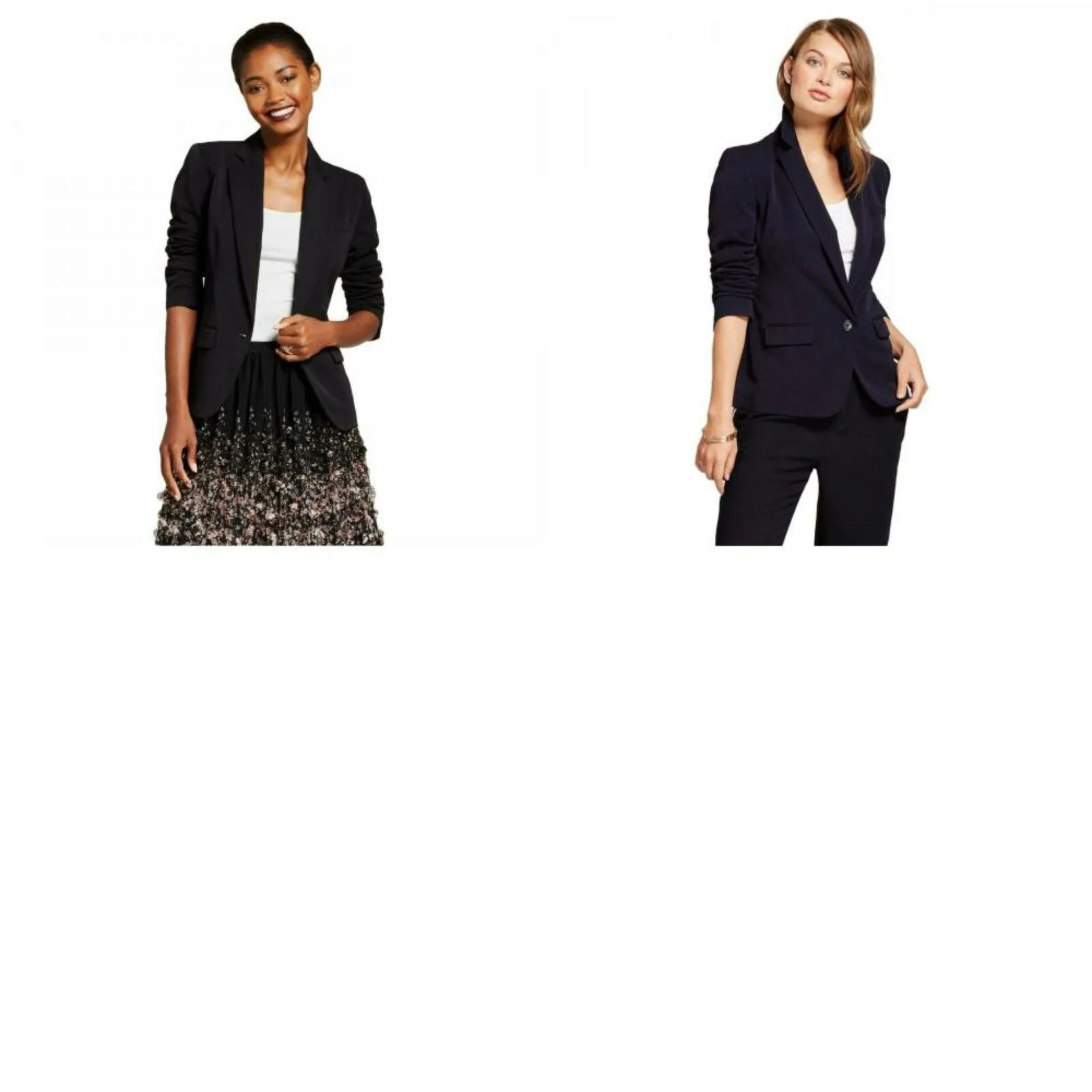 A New Day Women's Solid Bi-Stretch Twill One-Button Blazer
