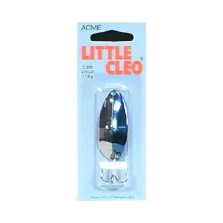 ACME Tackle Little Cleo Spoon | Nickel Neon Blue; 2/5 Oz.