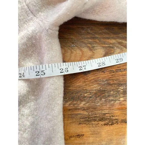 Adawas Women's Eco-Fur Pocket Wool Knit Cardigan Sweater Cream Tan Size 38 B2