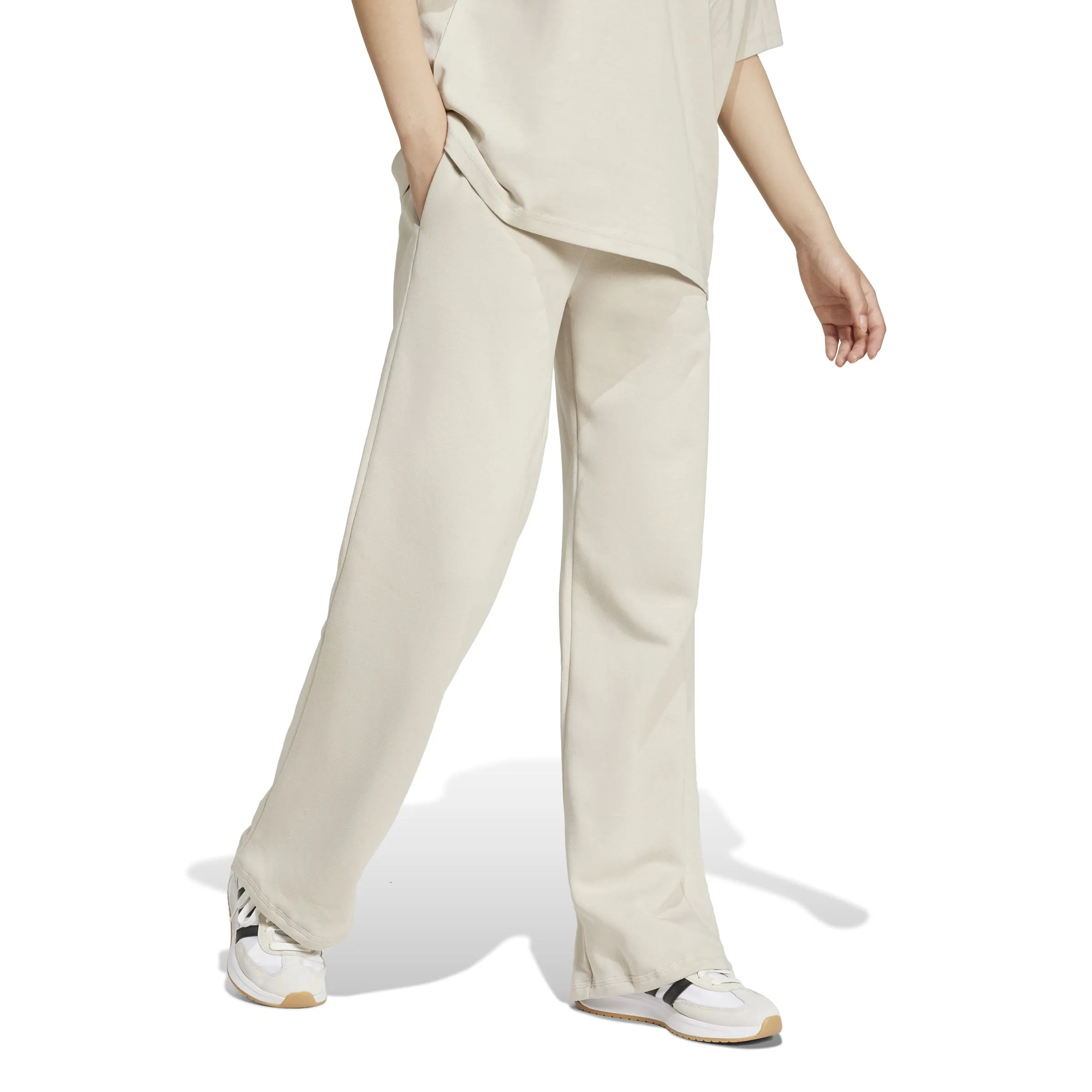 adidas Essentials Small Logo Feel Cozy Open-Hem Womens Joggers