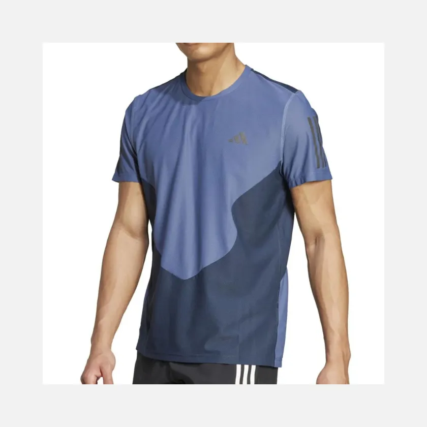 Adidas Own the Run Colorblock Men's T-Shirt -Blue/Aurora Ink/Preloved Ink