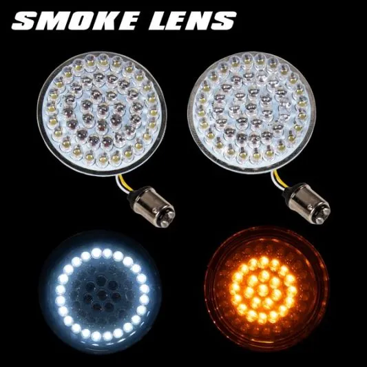 Advanblack Front "HALO" LED Turn Signal 1157 Base for Harley Tourings Models