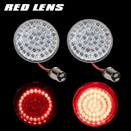 Advanblack Front "HALO" LED Turn Signal 1157 Base for Harley Tourings Models