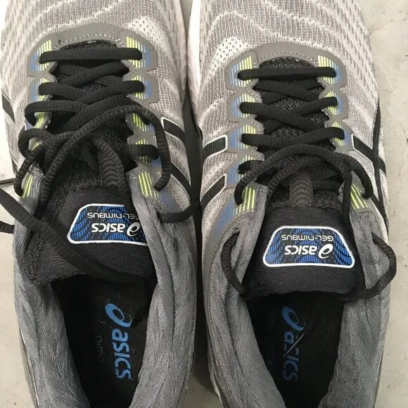 Asics Mens Gel Nimbus 22 size 14 Gray Running Shoes Sneakers Style 1011A680