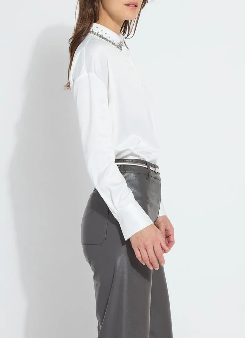 Aurora Beaded Satin Shirt