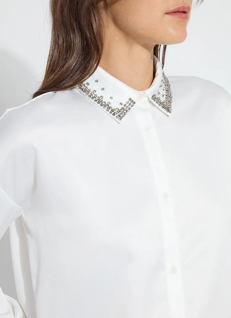 Aurora Beaded Satin Shirt