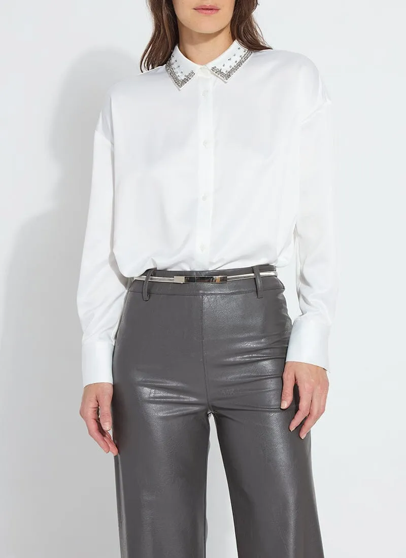 Aurora Beaded Satin Shirt