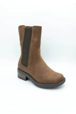 B52 by Bullboxer Mid Calf Lug Booties for Women in Cognac | 427647F6T-COGNAC