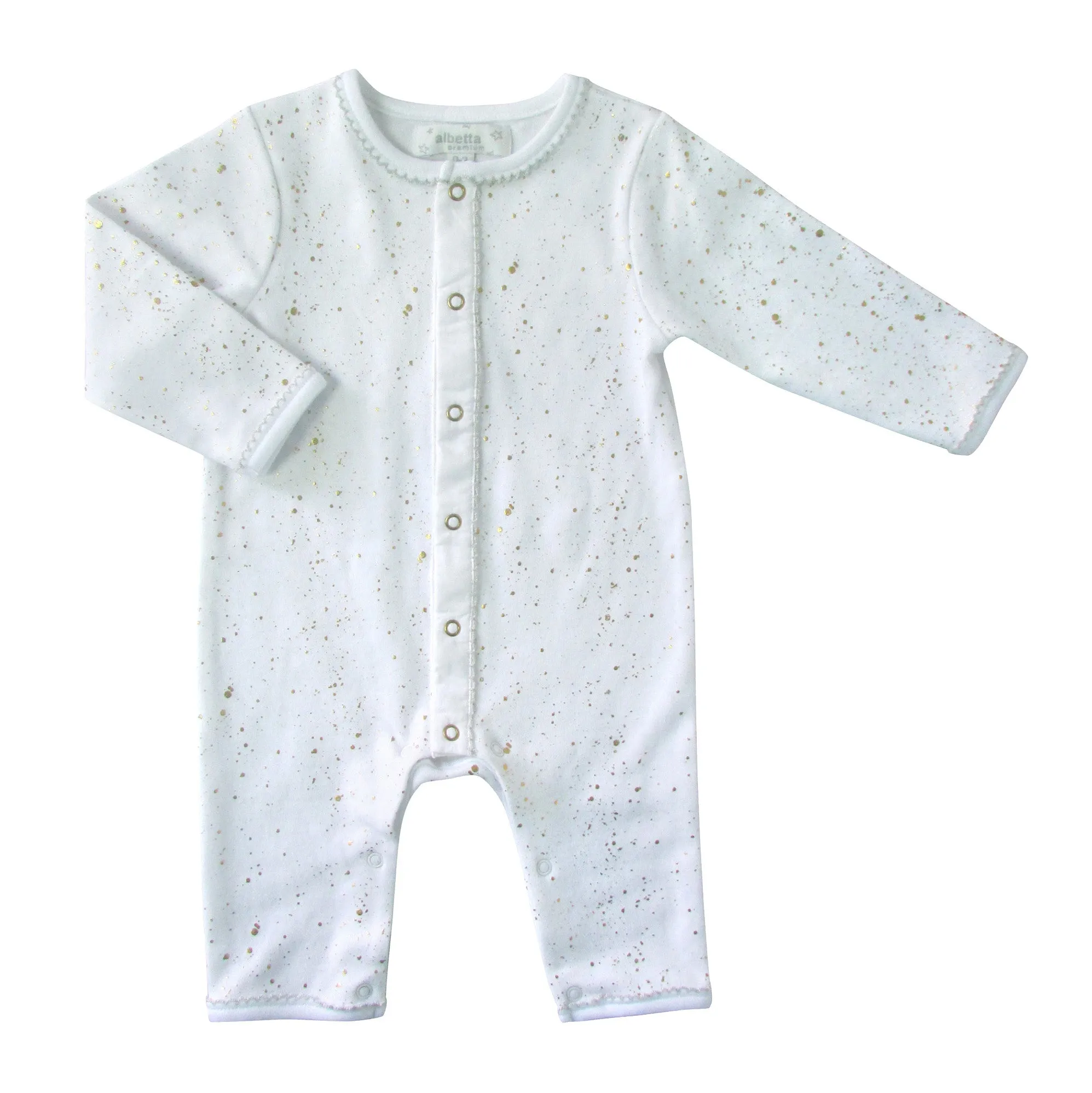 Baby Gold Confetti Print Babygrow
