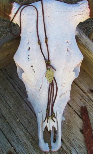 Be Brave Indian Head Leather Tassel Necklace