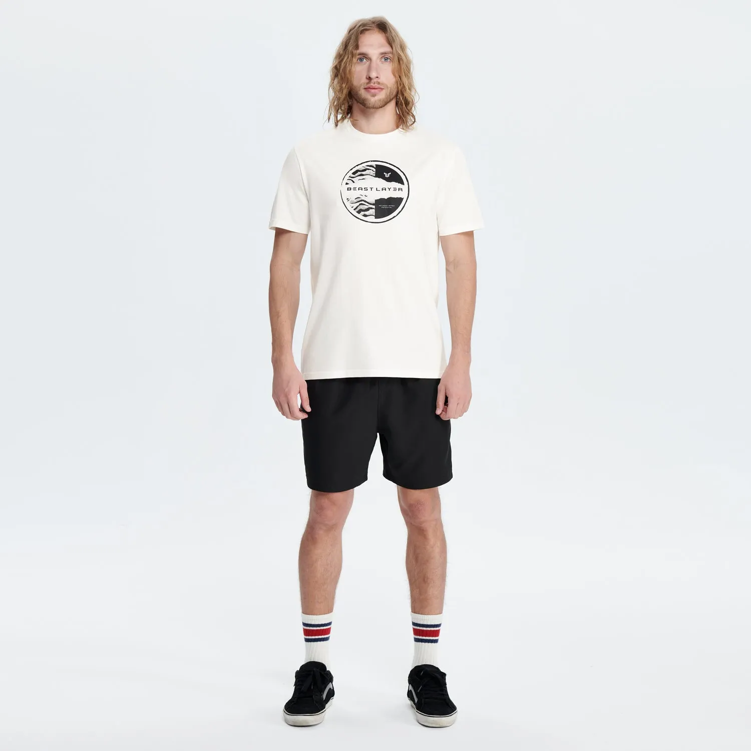 Beast Mountain and Sea Tee - White