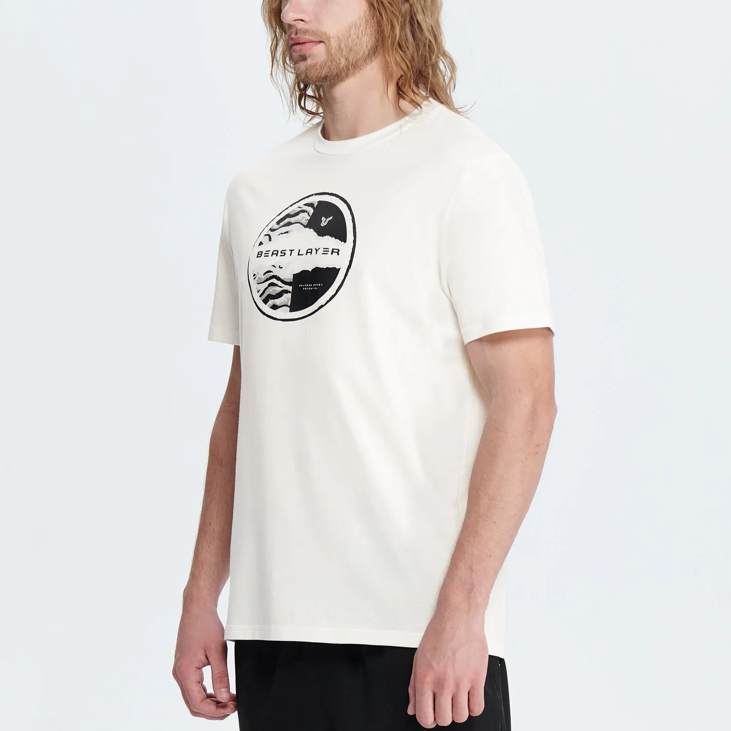 Beast Mountain and Sea Tee - White