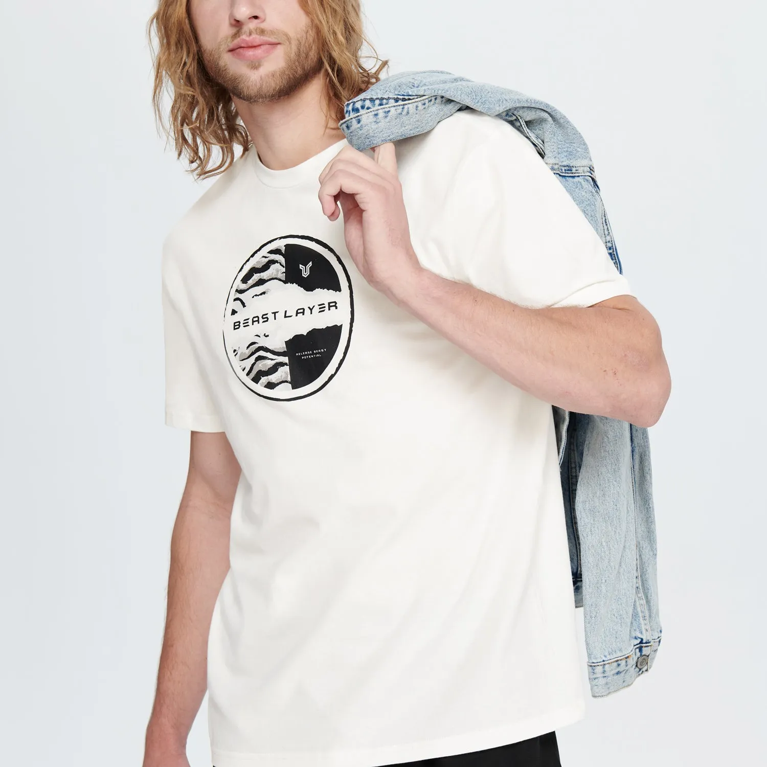 Beast Mountain and Sea Tee - White
