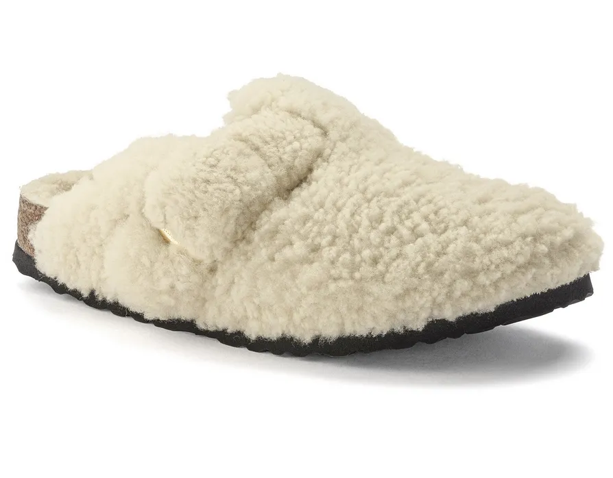Birkenstock Boston Big Buckle Teddy Rivet Logo OS Eggshell 1025664
