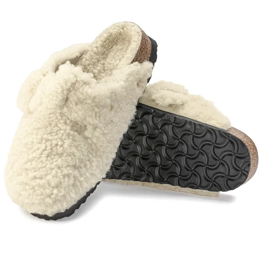 Birkenstock Boston Big Buckle Teddy Rivet Logo OS Eggshell 1025664