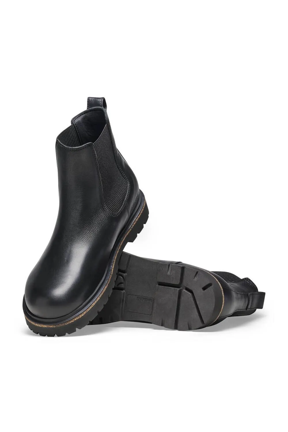 Birkenstock Highwood Slip On Leather Booties for Men in Black | 1025764