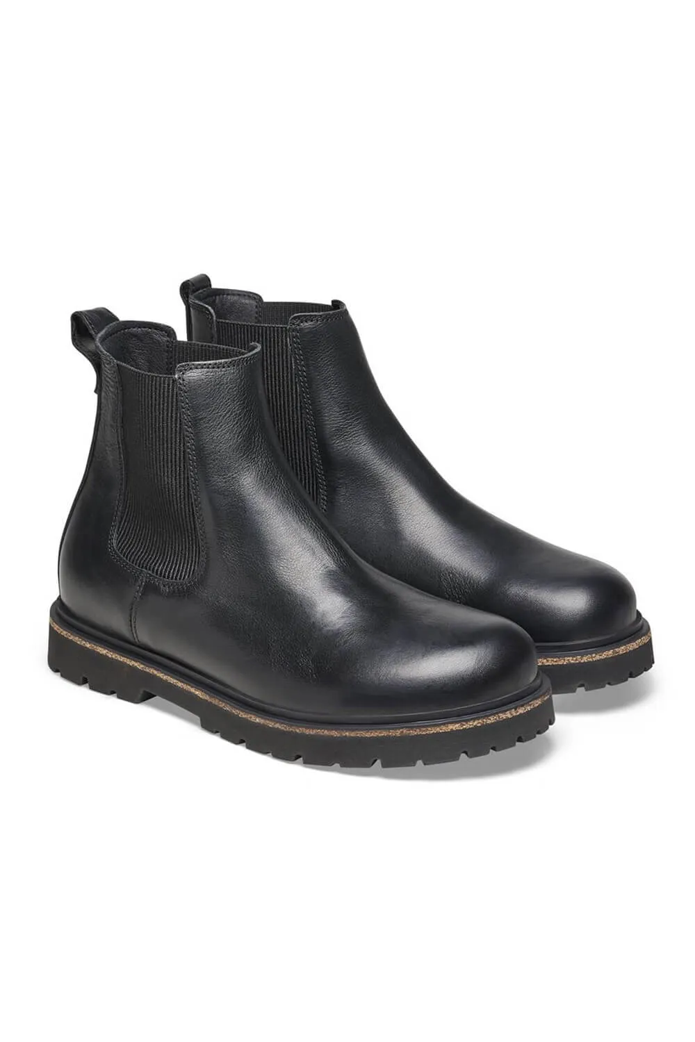 Birkenstock Highwood Slip On Leather Booties for Men in Black | 1025764