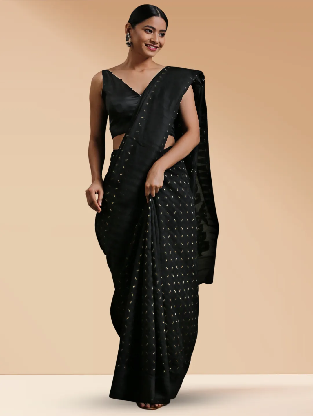 Black & Gold Dhakai Handloom Saree