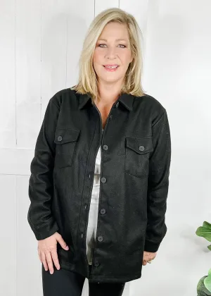 Black Cozy Shacket