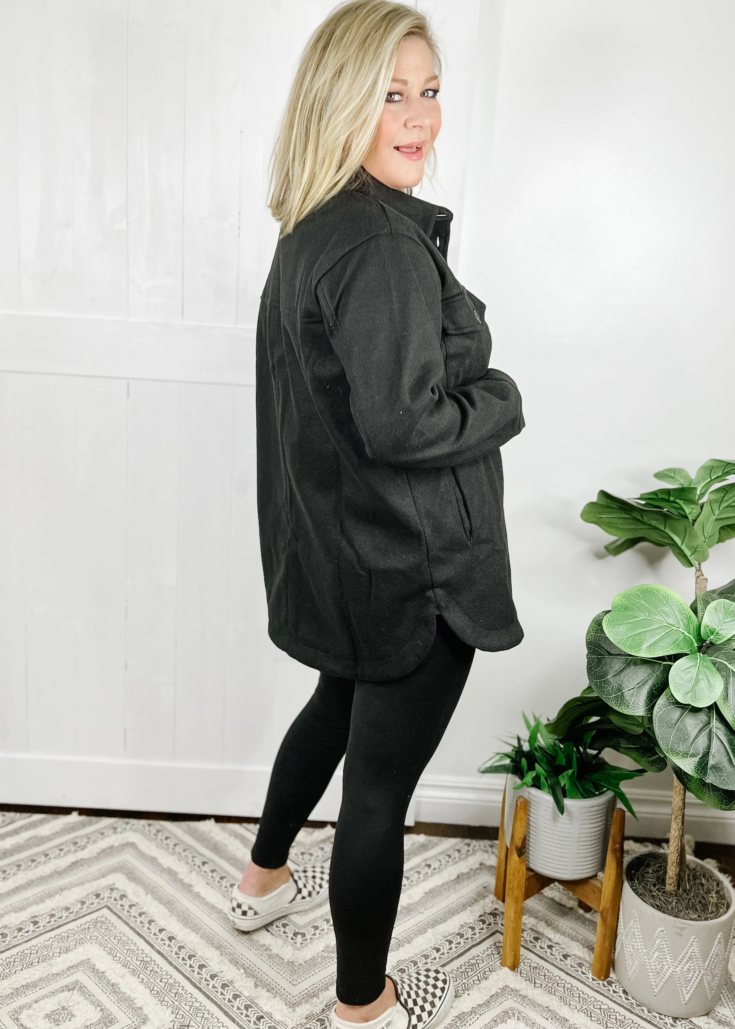 Black Cozy Shacket