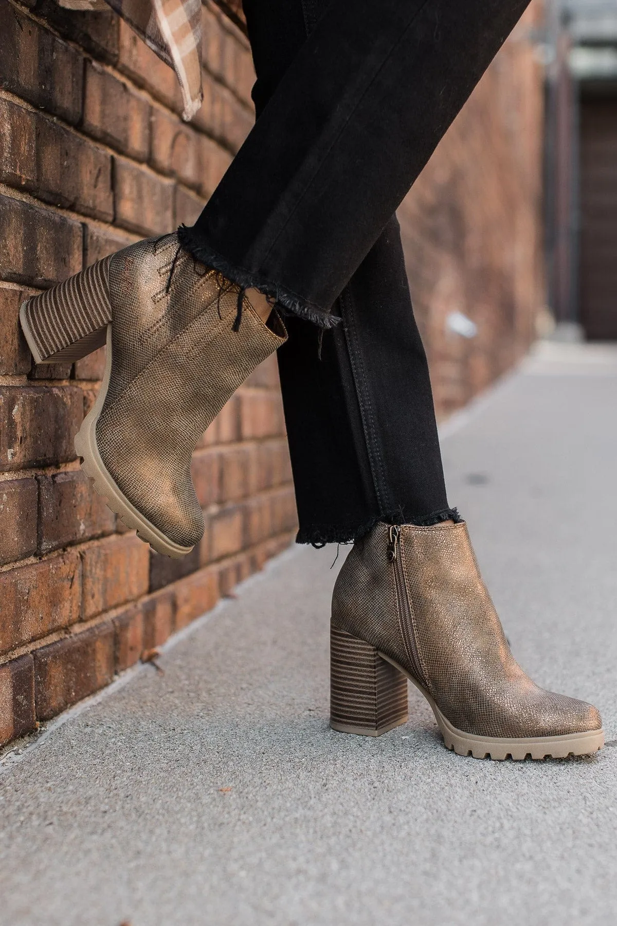 Blowfish Walker Booties- Bronze Roller Reptile
