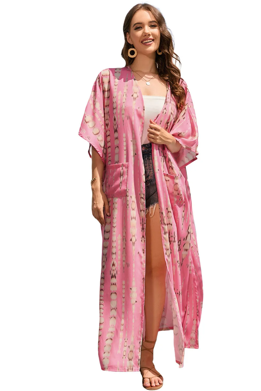 Bohemian Tie Dye Oversize Long Kimono