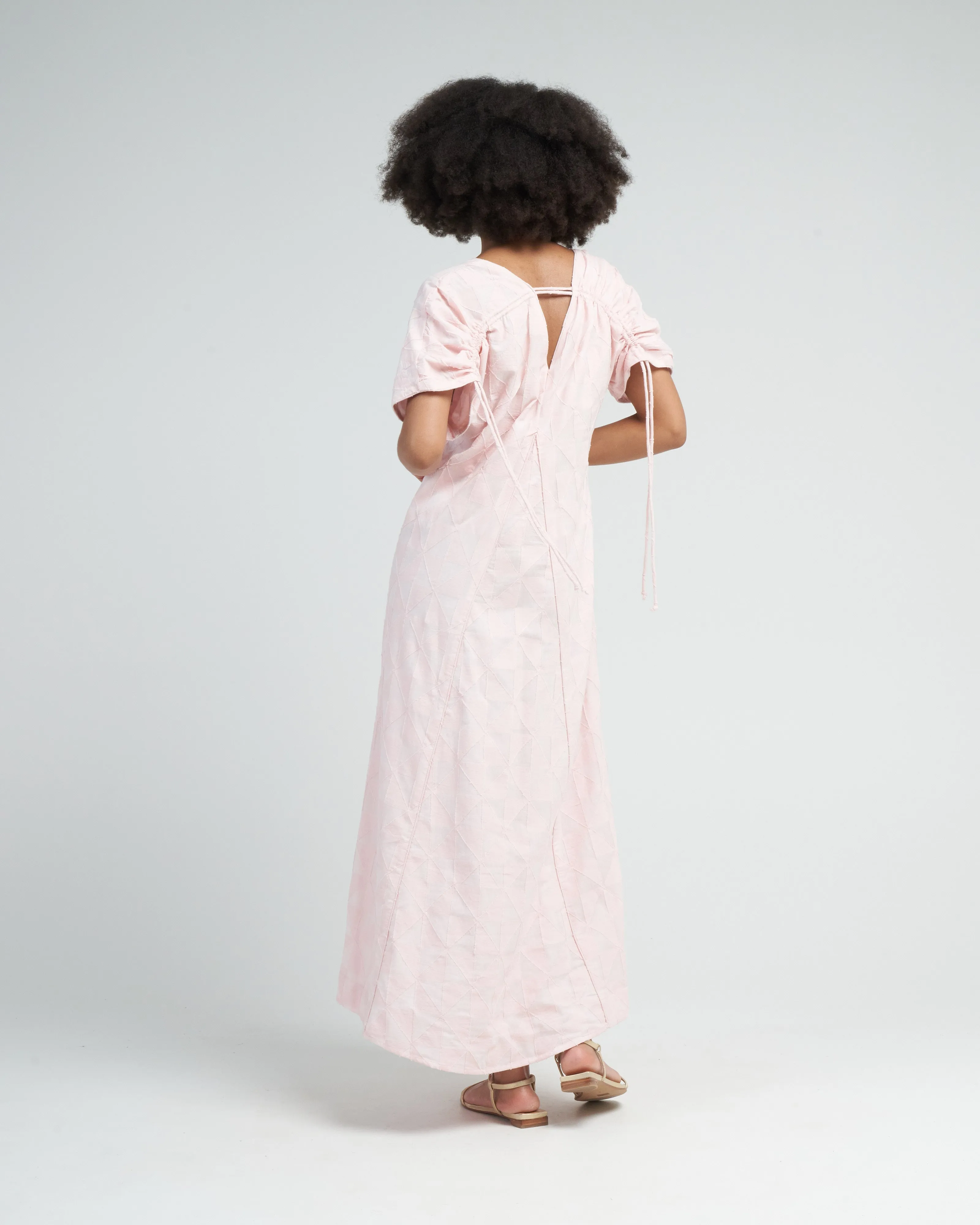 bordeaux caftan in rosa jacquard - pink