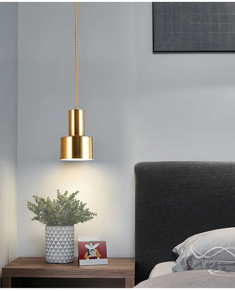 Brass Cylinder Pendant Light