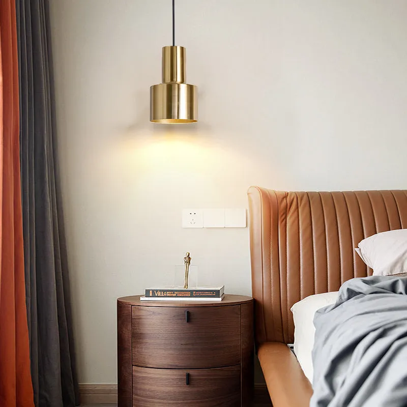 Brass Cylinder Pendant Light
