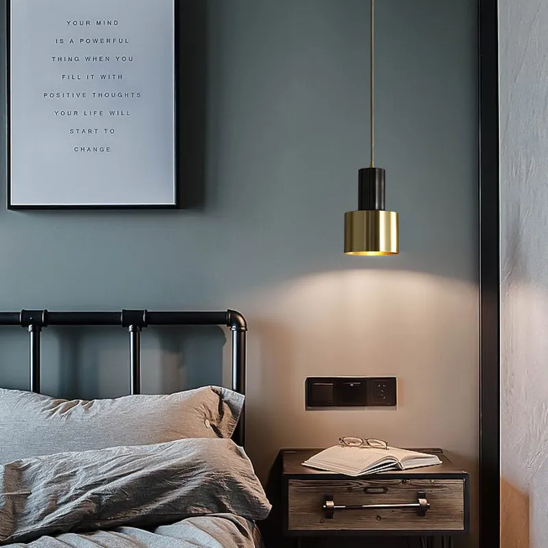 Brass Cylinder Pendant Light