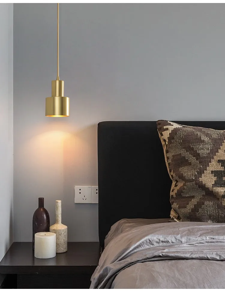 Brass Cylinder Pendant Light