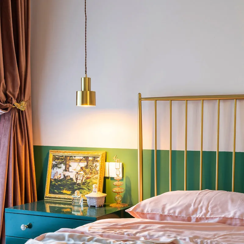 Brass Cylinder Pendant Light