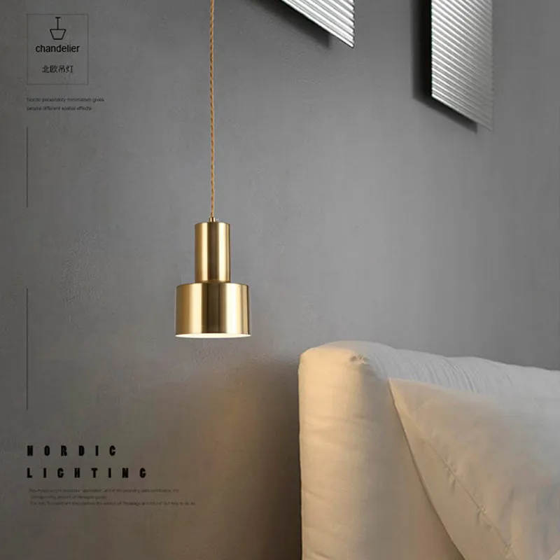 Brass Cylinder Pendant Light