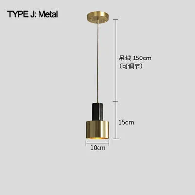 Brass Cylinder Pendant Light